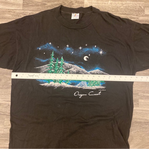 ‘87 VTG Oregon Nature T-Shirt XXL Measurement Blk Good Condition Single Stich - Picture 7 of 9